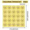 Gold Foil Paper Picture Stickers STIC-WH0030-001-2