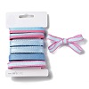 18 Yards 6 Styles Polyester Ribbon SRIB-Q022-C02-4