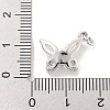 Rack Plating Brass Micro Pave CLear Cubic Zirconia Charms KK-Q814-04P-3