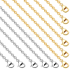 20Pcs 2 Colors Ion Plating(IP) 304 Stainless Steel Cable Chain Necklaces Set MAK-BBC0001-11A-1