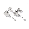 Non-Tarnish 304 Stainless Steel Melting Heart Stud Earrings for Women EJEW-F300-14P-1