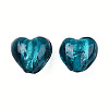Handmade Silver Foil Glass Beads FOIL-R050-12x8mm-11-2