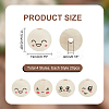 80Pcs 4 Styles Printed Wooden European Beads WOOD-PH0002-97-2