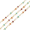 Brass & Glass Link Chain CHC-A009-04G-04-1
