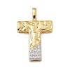 Brass Micro Pave Cubic Zirconia Pendants KK-B126-02G-T-1