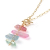 Electroplated Natural Quartz Crystal Wire Wrapped Pendant Necklaces NJEW-JN03256-2