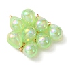8Pcs UV Plating Acrylic Pendants FIND-YW0002-04D-1
