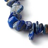 Natural Lapis Lazuli Chip Bead Stretch Bracelets for Children BJEW-JB06388-04-4