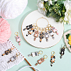 1 Set Cat Shape Alloy Enamel Pendant Locking Stitch Markers HJEW-SC0001-63-4