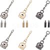15 Sets 3 Colors Alloy Cord Ends with Cable Chains FIND-CA0003-57-1