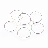 Ion Plating(IP) 304 Stainless Steel Hoop Earring Findings LS-STAS-G201-07B-M-1