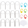 12 Styles Stainless Steel Wire Knitting Needles DIY-AR0004-93B-1