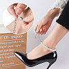 2 Pairs 2 Colors Women's Detachable ABS Plastic Imitation Pearl Beaded Shoe Laces for High Heels FIND-PH0007-46-3