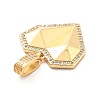 Rack Plating Brass with Cubic Zirconia Pendants KK-Q017-05B-G-2