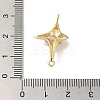 Brass with Clear Cubic Zirconia Stud Earring Findings KK-G499-01G-3
