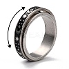 Non-Tarnish 203 Stainless Steel Rotating Spinner Fidget Band Rings for Anxiety Stress Relief RJEW-G118-09P-2