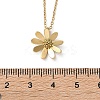 304 Stainless Steel Flower Pendant Necklaces for Women NJEW-A045-16G-5
