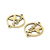 Ion Plating(IP) 201 Stainless Steel Connector Charms STAS-A090-21G-2