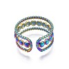 304 Stainless Steel Hollow Cuff Ring RJEW-N038-081-3