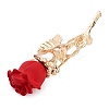 Valentine's Day Rose Flower Zinc Alloy Enamel Brooches LS-JEWB-I031-05A-2