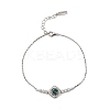 925 Sterling Silver Link Bracelets for Women BJEW-D346-01B-P-4