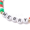 3Pcs 3 Styles Handmade Polymer Clay Beaded Stretch Bracelet Sets BJEW-JB10806-4