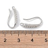 Brass Micro Pave Clear Cubic Zirconia Earring Hooks KK-U008-06P-3