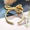 Rack Plating Brass Micro Pave Clear Cubic Zirconia Cuff Finger Rings for Women RJEW-M028-31G-02-4