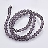 Faceted Bicone Glass Beads Strands X-EGLA-P017-4mm-03-2