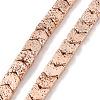 Electroplated Natural Lava Rock Beads Strands G-H303-A02-RG02-1