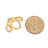 Ion Plating(IP) 304 Stainless Steel Open Cuff Ring for Women RJEW-M025-02G-5