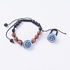 Fashion Cat Eye Jewelry Sets:Bracelets & Rings SJEW-JS00142-04-1