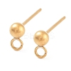 Ion Plating(IP) 304 Stainless Steel Ball Post Stud Earring Findings LS-STAS-E163-44G-01-1