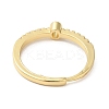 Rack Plating Brass Clear Cubic Zirconia Number 0 Adjustable Rings for Women RJEW-S407-09G-10-3
