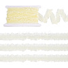 10 Yards Polyester Pleated Elastic Lace Trim SRIB-TA0001-23C-2