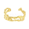Real 18K Gold Plated 304 Stainless Steel Open Cuff Rings for Women LS-RJEW-B061-01G-06-2