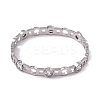 Clear Cubic Zirconia Flat Round Hinged Bangle BJEW-L678-09P-2