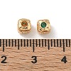 SHEGRACE Brass Cubic Zirconia Beads XGRQ4H529-682G-B-3