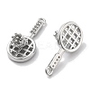 Rack Plating Brass Clear Cubic Zirconia Pendants KK-M102-23G-P-2