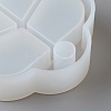 DIY 4 Compartments Flower Layered Rotating Storage Box AJEW-D046-02B-3
