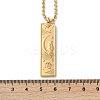 304 Stainless Steel Clear Cubic Zirconia Rectangle Constellation Pendant Necklaces for Women Men NJEW-S435-01G-F-5