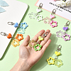 7Pcs 7 Colors Star & Heart Resin Pendant Decorations HJEW-SP0001-28-4
