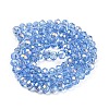 Electroplate Transparent Glass Beads Strands EGLA-A034-T6mm-H15-2