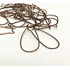 Brass Hoop Earrings Findings Kidney Ear Wires EC221-R-2