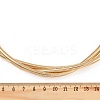 Alloy Wrap Round Snake Chain 3-Strand Choker Necklaces for Women Men NJEW-C090-02G-3
