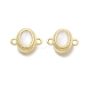 Brass Natural Black Lip Shell Epoxy Magnetic Clasps KK-G528-01G-02-1