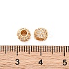 Brass Micro Pave Clear Cubic Zirconia Beads KK-H513-08G-3