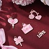20Pcs 5 Styles Valentine's Day Theme Alloy Enamel Pendants ENAM-FP0002-15-5
