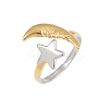 304 Stainless Steel Cuff Rings for Women RJEW-B133-05A-2