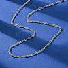 2.5MM 304 Stainless Steel Rope Chain Necklaces NJEW-T016-26P-2